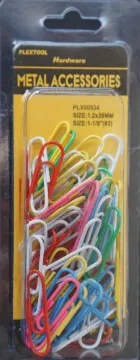 #3, 1-1/8" Assorted Colors Paper Clips, 60/Pack, 24/Case