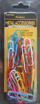 #4, 1-1/4" Assorted Colors Paper Clips, 50/Pack, 24/Case