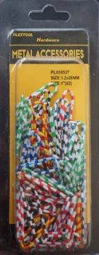 #3, 1-1/8" Striped Assorted Colors Paper Clips, 60/Pack, 24/Case