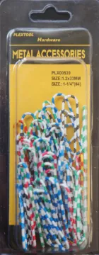 #4, 1-1/4" Striped Assorted Colors Paper Clips, 50/Pack, 24/Case