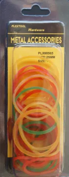 1" Assorted Colors Rubber Band, 9g/Pack, 24/Case