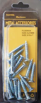 3/16" x 1" Phillips Wood Flat Head Screws, 15/Pack, 24/Case