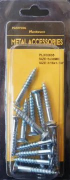 3/16" x 1-1/4" Phillips Wood Flat Head Screws, 14/Pack, 24/Case