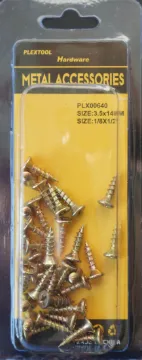 1/8" x 1/2" Phillips Wood (ChipBoard) Gold Flat Head Screws, 33/Pack, 24/Case