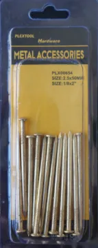 1/8" x 2" Round Head Golden Tone Nails, 12/Pack, 24/Case