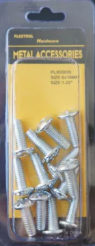 1/4" x 5/8" Combination Machine Round Head Screws, 13/Pack, 24/Case