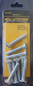 1/4" x 1-1/4" Combination Machine Round Head Screws, 9/Pack, 24/Case