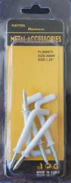 1.25" Coated L-Shape Screws Hook, 6/Pack, 24/Case