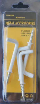 1.5" Coated L-Shape Screws Hook, 5/Pack, 24/Case