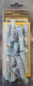 1/4" x 1.25" Plastic Anchors, 26/Pack, 24/Case