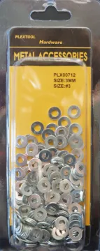 #3 Flat Washers, 240/Pack, 24/Case