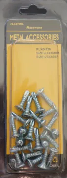 5/32" x 5/8" Phillips Self Drilling Flat Head Screws, 22/Pack, 24/Case
