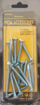 5/32" x 1-1/4" Phillips Self Drilling Flat Head Screws, 15/Pack, 24/Case