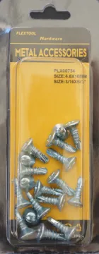 3/16" x 5/8" Phillips Self Drilling Flat Head Screws, 18/Pack, 24/Case