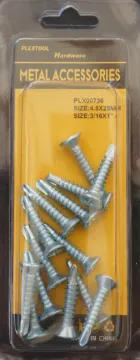 3/16" x 1" Phillips Self Drilling Flat Head Screws, 14/Pack, 24/Case