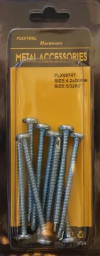 5/32" x 2" Phillips Self Drilling Round Head Screws, 9/Pack, 24/Case