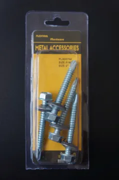 2" Self Drilling Hexagon Screws with Washer, 4/Pack, 24/Case