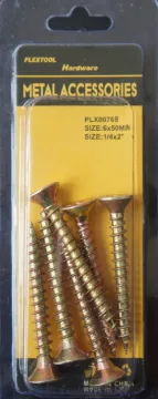 1/4" x 2" Phillips Drywall Golden Tone Screws, 6/Pack, 24/Case