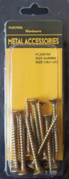 1/8" x 1-5/8" Phillips Drywall Golden Tone Screws, 15/Pack, 24/Case