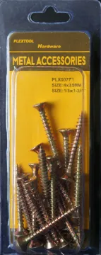 1/8" x 1-3/8" Phillips Drywall Golden Tone Screws, 18/Pack, 24/Case