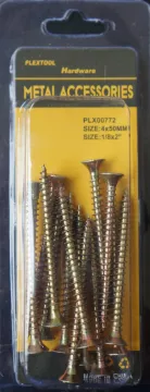1/8" x 2" Phillips Drywall Golden Tone Screws, 14/Pack, 24/Case