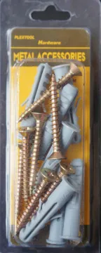 1.5" Screws Drywall Anchor Set, 7/Pack, 24/Case