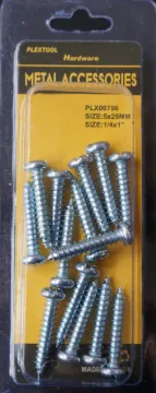1/4" x 1" Combination Sheet Metal Pan Head Screws, 14/Pack, 24/Case