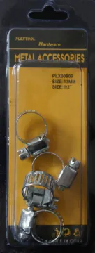 1/2" Hose Clamps, 4/Pack, 24/Case