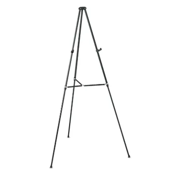 Lightweight Telescoping Tripod Easel, Adjusts 38" to 66" High, Aluminum, Black