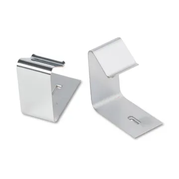 Flexible Metal Cubicle Hangers, 1 1/2" - 2 1/2" Panels, Silver, 2/Set
