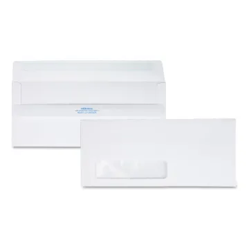 Redi-Seal Envelope, #10, Commercial Flap, Redi-Seal Closure, 4.13 x 9.5, White, 500/Box