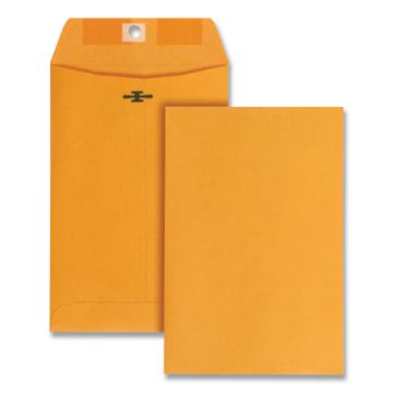 Clasp Envelope, #55, Square Flap, Clasp/Gummed Closure, 6 x 9, Brown Kraft, 100/Box