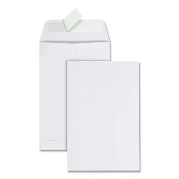 Redi-Strip Catalog Envelope, #1, Cheese Blade Flap, Redi-Strip Closure, 6 x 9, White, 100/Box
