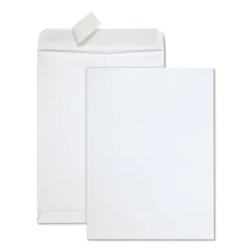 Redi-Strip Catalog Envelope, #10 1/2, Cheese Blade Flap, Redi-Strip Closure, 9 x 12, White, 100/Box