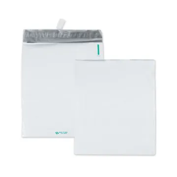 Redi-Strip Poly Expansion Mailer, #4 1/2, Square Flap, Redi-Strip Closure, 11 x 13, White, 100/Carto