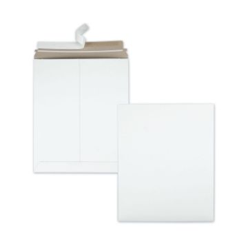 Extra-Rigid Photo/Document Mailer, Cheese Blade Flap, Self-Adhesive Closure, 11 x 13.5, White, 25/Bo