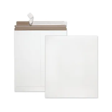 Extra-Rigid Photo/Document Mailer, Cheese Blade Flap, Self-Adhesive Closure, 12.75 x 15, White, 25/B