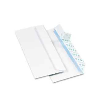 Redi-Strip Security Tinted Envelope, #10, Commercial Flap, Redi-Strip Closure, 4.13 x 9.5, White, 50