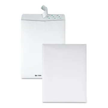 Tech-No-Tear Catalog Envelope, #13 1/2, Cheese Blade Flap, Self-Adhesive Closure, 10 x 13, White, 10