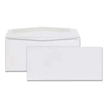 Business Envelope, #9, Commercial Flap, Gummed Closure, 3.88 x 8.88, White, 500/Box