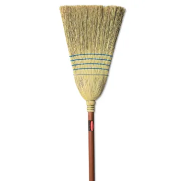 Warehouse Corn-Fill Broom, 38-in Handle, Blue