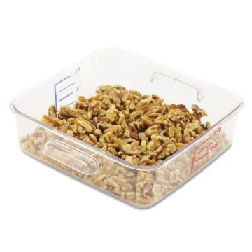 SpaceSaver Square Containers, 2 qt, 8.8 x 8.75 x 2.7, Clear