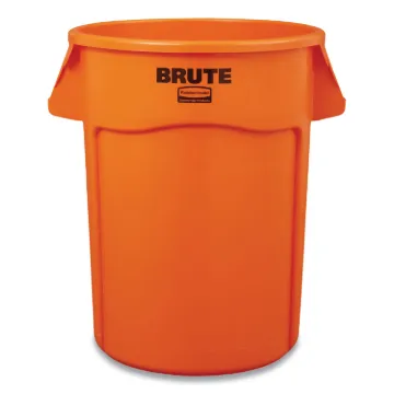 Brute Round Containers, 44 gal, Orange
