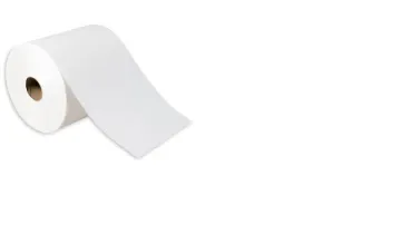 8" x 800ft White Roll Towels, 6/Case