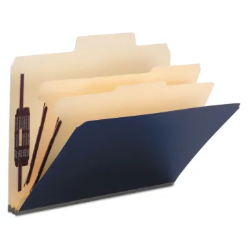 SuperTab Colored Classification Folders, SafeSHIELD Coated Fastener Technology, 2 Dividers, Letter S