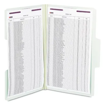 SuperTab Pressboard 2-Fastener Folders with Two SafeSHIELD Coated Fasteners, 1/3-Cut Tabs, Legal Siz