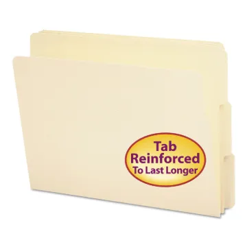 Heavyweight Manila End Tab Folders, 9" Front, 1/3-Cut Tabs, Letter Size, 100/Box