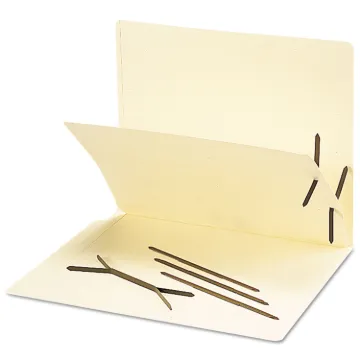 Twin Prong Fasteners, 0.63" and 1" Capacity, 2.75" Center to Center, Brown, 100/Box