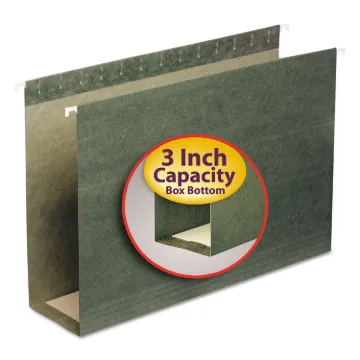 Box Bottom Hanging File Folders, Legal Size, Standard Green, 25/Box