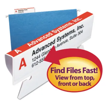 Viewables Hanging Folder Tab Label Pack Refill, 1/3-Cut Tabs, Assorted Colors, 3.5" Wide, 160/Pack